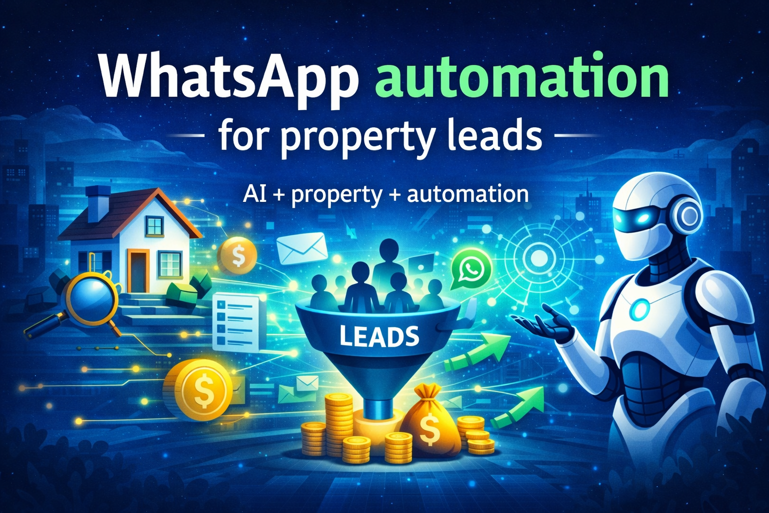 WhatsApp automation for property leads using AI in real estate